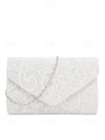 Elegant Pearl Handle Floral Clutch Bag for Women - Image 16