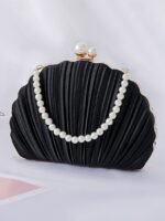 Elegant Pearl Handle Floral Clutch Bag for Women - Image 14
