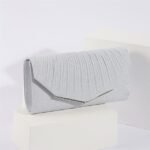 Women's Elegant Gold Glitter Evening Clutch Bag with Metal - Image 5