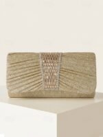 Elegant Pearl Handle Floral Clutch Bag for Women - Image 16