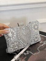 4Pcs Women's Clutch Evening Bag Christmas Party Gold / White - Image 2