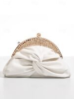 Women's Faux Leather Evening Clutch Bag – Rhinestone - Image 9