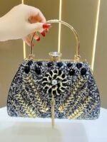 15Pcs Women's Sequin Beaded Evening Clutch Bag, Polyester Luxury - Image 12