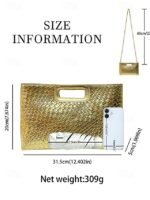 Women's Faux Leather Handbag with Chain Strap, Available in - Image 9