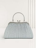 Women's Glitter Pleated Evening Clutch Purse with Vintage - Image 12