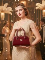 Women's Elegant Patent Leather Evening Handbag,