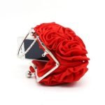 18Pcs Elegant Red Floral Evening Clutch Bag – Vintage Rose Design - Image 6