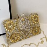 4Pcs Women's Clutch Evening Bag Christmas Party Gold / White