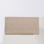 Women's Elegant Gold Glitter Evening Clutch Bag with Metal - Image 3