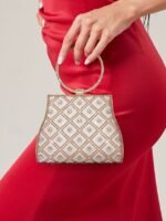 Women's Rhinestone Embellished Evening Clutch Bag –