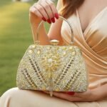 15Pcs Women's Sequin Beaded Evening Clutch Bag, Polyester Luxury