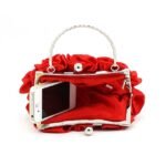 18Pcs Elegant Red Floral Evening Clutch Bag – Vintage Rose Design - Image 5