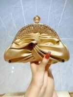 Women's Faux Leather Evening Clutch Bag – Rhinestone - Image 3