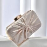 Elegant Pearl Handle Floral Clutch Bag for Women