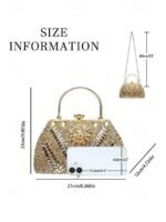 15Pcs Women's Sequin Beaded Evening Clutch Bag, Polyester Luxury - Image 10