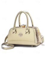 Women's Elegant Patent Leather Evening Handbag, - Image 16