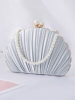 Elegant Pearl Handle Floral Clutch Bag for Women - Image 13
