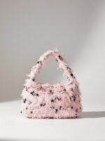 Elegant Pearl Handle Floral Clutch Bag for Women - Image 16