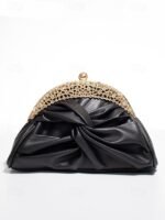 Women's Faux Leather Evening Clutch Bag – Rhinestone - Image 10