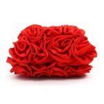18Pcs Elegant Red Floral Evening Clutch Bag – Vintage Rose Design - Image 3