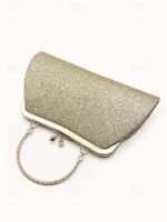 Women's Glitter Pleated Evening Clutch Purse with Vintage - Image 4