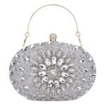 Elegant Pearl Handle Floral Clutch Bag for Women - Image 11